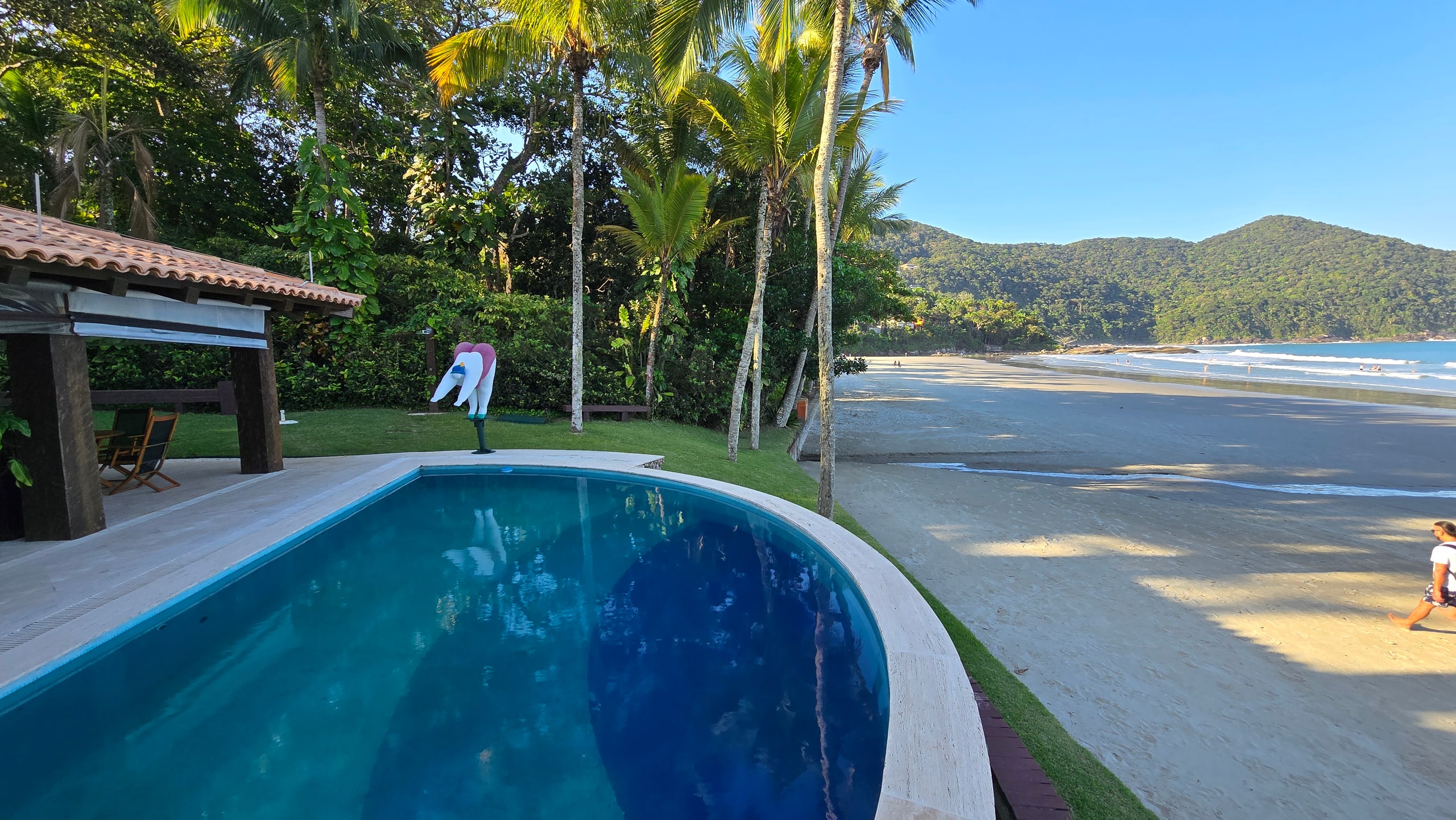 Casa Pé na Areia Aluguel Condominio Iporanga Guarujá