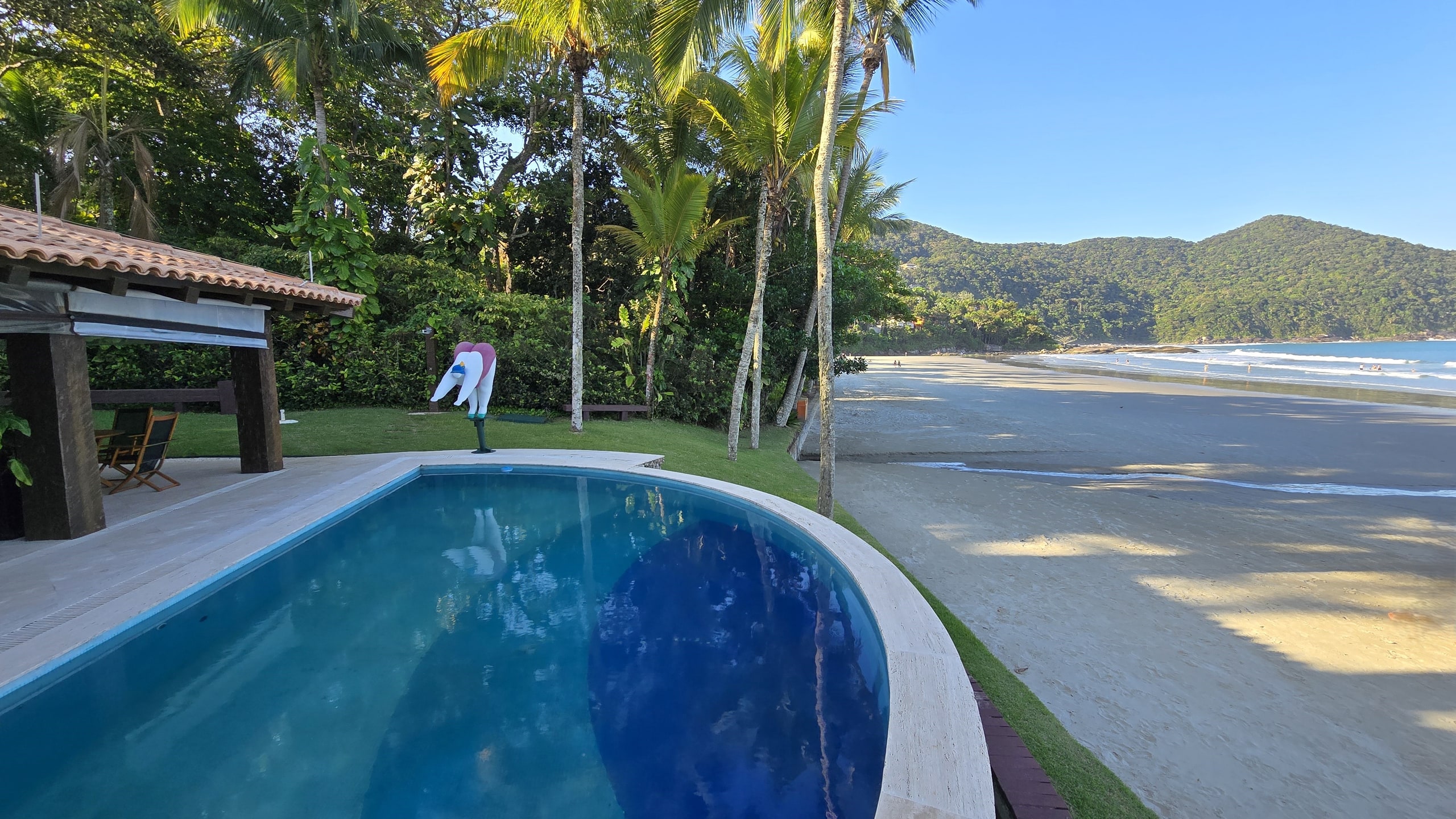 Casa Pé na Areia Aluguel Condominio Iporanga Guarujá