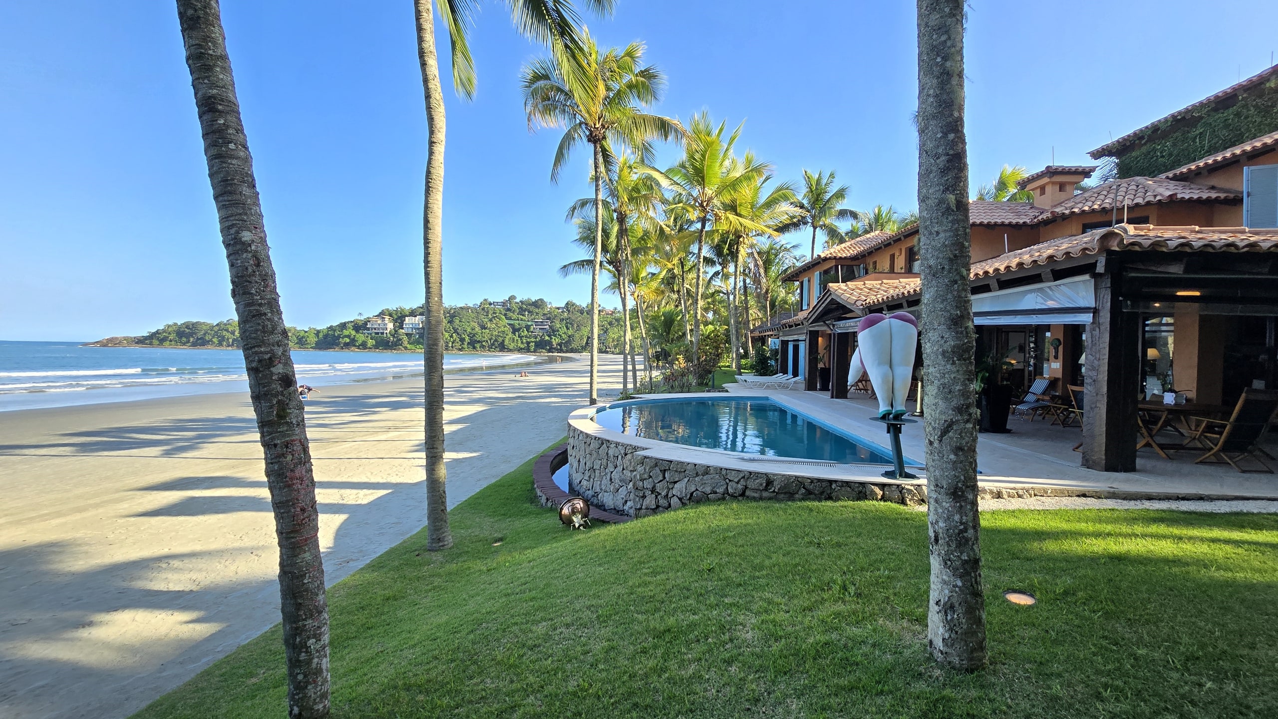Casa Pé na Areia Aluguel Condominio Iporanga Guarujá