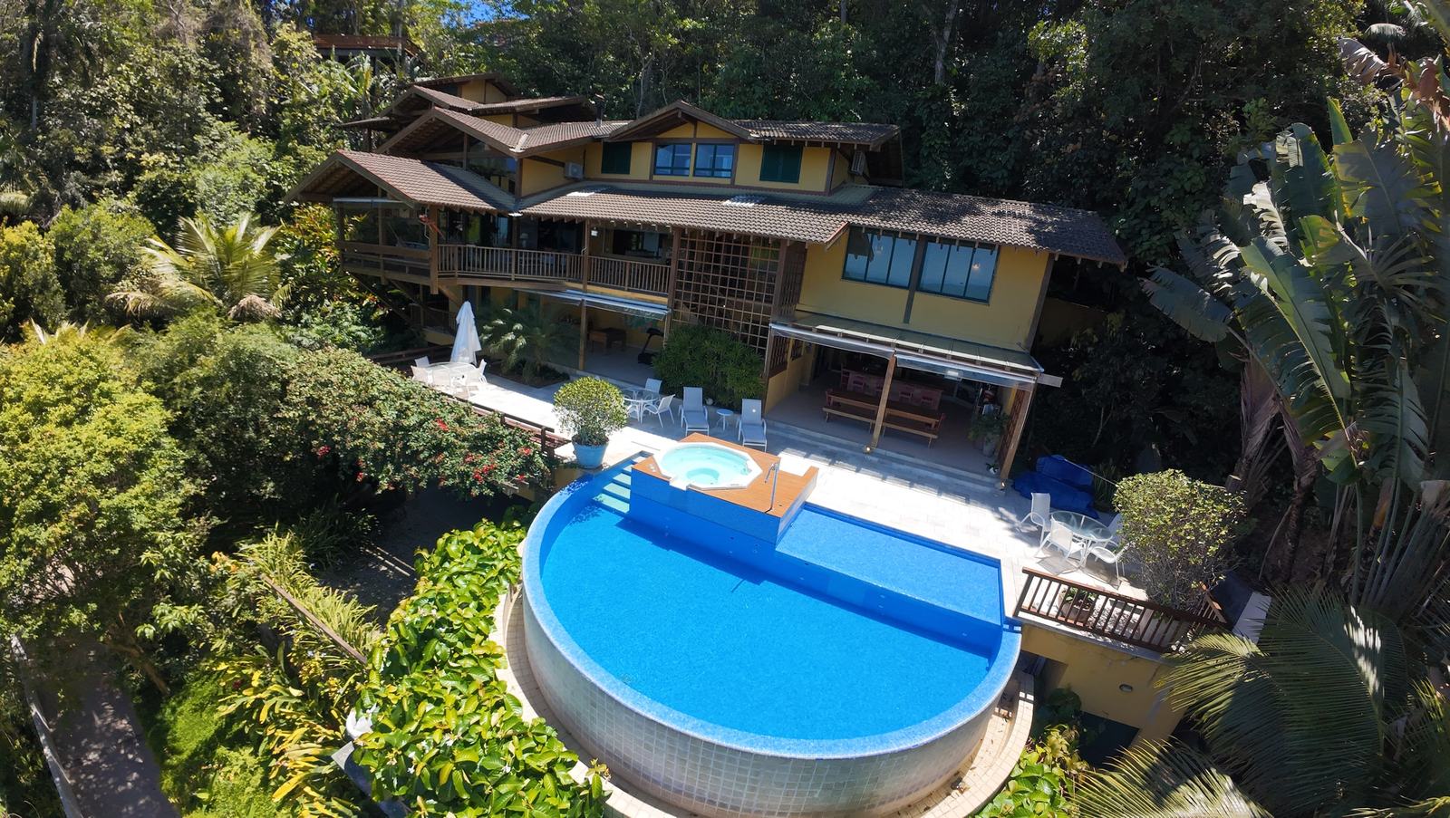 Vista aérea 1 — Taguaíba, Guarujá, à venda e para locação, Casa