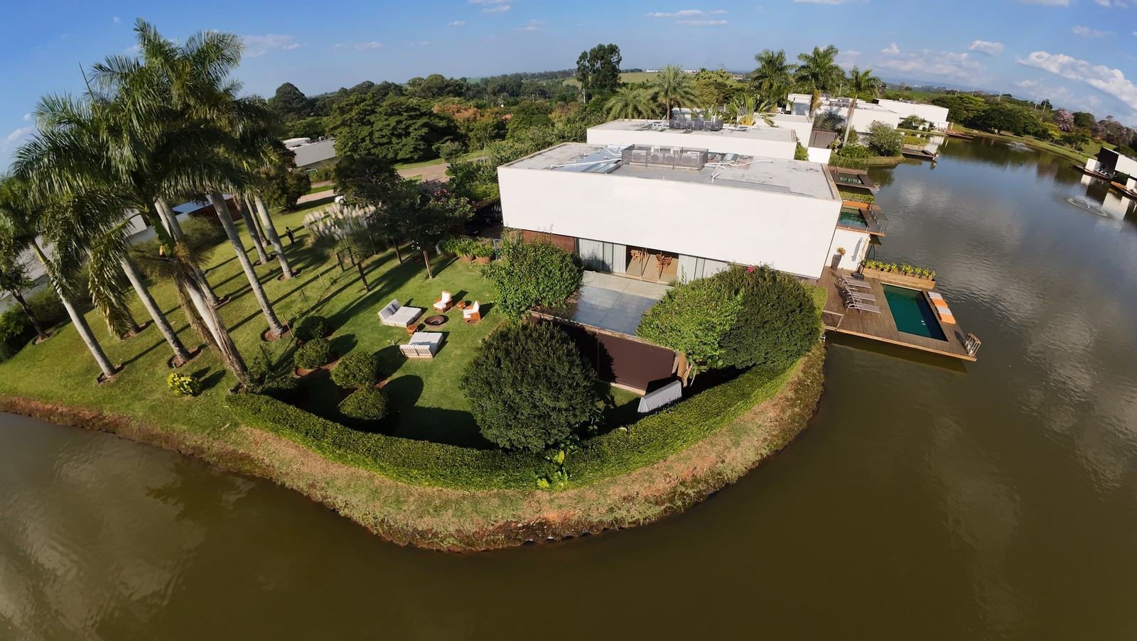 Vista aérea 2 — Fazenda Boa Vista, Porto Feliz, para locação, Casa