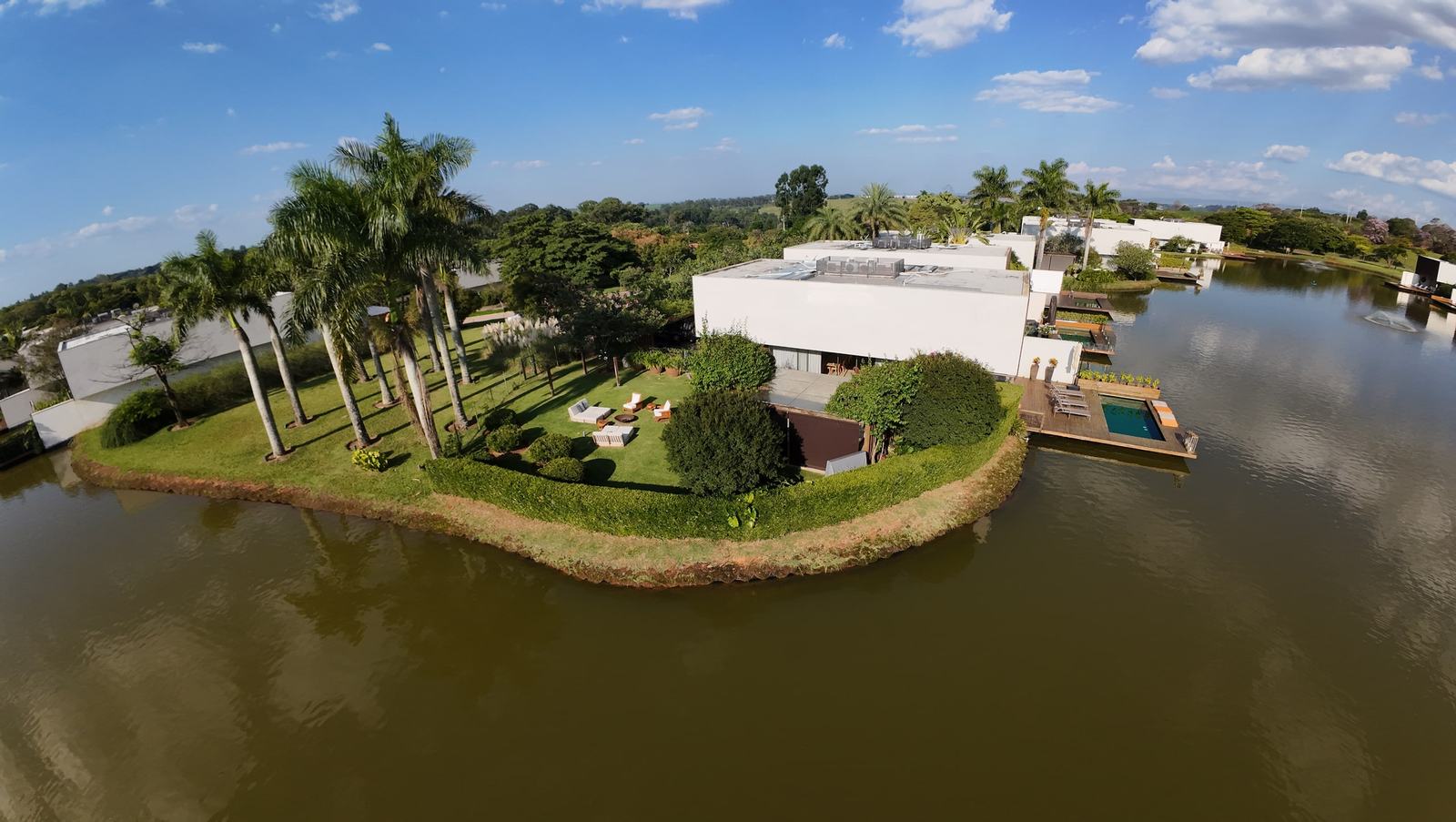 Vista aérea 1 — Fazenda Boa Vista, Porto Feliz, para locação, Casa
